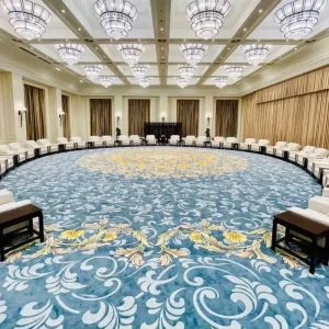 Grand Banquet Hall Nylon 6 Printed Carpet Luxury Ballroom Wall to Wall Broadloom Carpet Factory for 5 Star Hotel and Auditorium
