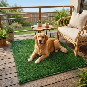 Grass Carpet Artificial Outdoor for Dogs and Cats Pet Friendly Artificial Grass 25mm 0.6 Meter by 0.9 Meters