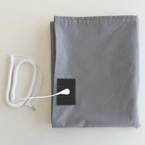 Gray 95% Organic Cotton 5% Silver Fiber Grounding Sheet Conductive Earthing Bedding for Better Sleep Inflammation Relief