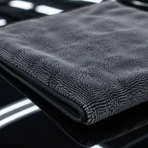 Gray Quick Dry Super Absorbent Twisted Loop Lint Free Scratch Free Custom Logo Bulk Microfiber Car Drying Towel