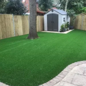 Green Artificial Grass Carpet Turf Natural Look Green Grass UV Resistant Synthetic Lawn for Outdoor Landscape