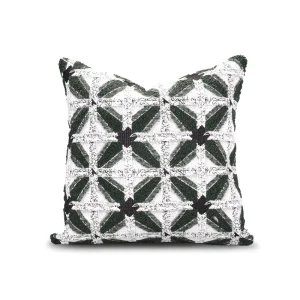 Green Checkered Striped Outdoor Pillowcase American Style Light Luxury Chenille Fabric Small Fragrance Style Zipper Cover