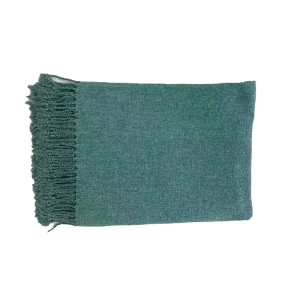 Green Luxury Chenille Soft Blanket Eco Friendly Material Breathable Skin Friendly Stain Resistant All Season Use for Home Travel