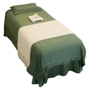 Green Massage Table Sheet Sets Beauty Salon Massage Table Skirt Set Spa Salon Bed Cover Soft Solid Color Beauty Bedspreads