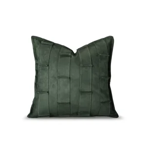 Green Modern Suede Pillowcase Soft Touch Fabric Decorative Sofa Bed Cushion Cover