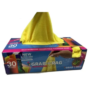 Greenfound Microfiber Edgeless Ultrasonic Cut Cleaning Wipes Household Cleaning Towel Grab a Rag Reusable 30PK