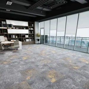 Grey Base Mixed Texture Carpet Tiles Fire Rated Anti stain Modular Square Floor Carpet for Office Building