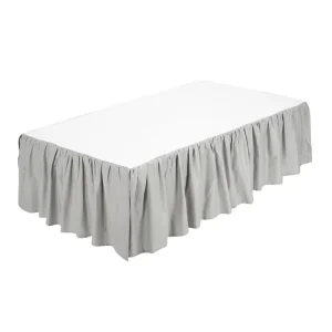 Grey Color Nursing Bedding Skirt 100% Coton Fitted Baby Bed Crib Skirt