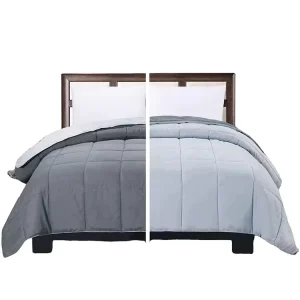 Grey Lightweight Classic Bedroom Queen Polyester Quilt Comforter Set Hypoallergenic Duvet Hotel OEKO TEX Certified