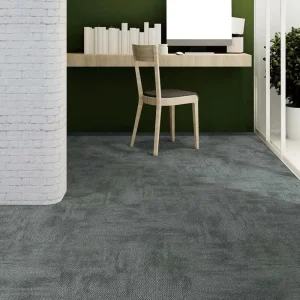 Grey Peel and Stick Nylon Carpet Tile Organic Design Commercial