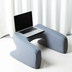 Grey Soft extra Large Memory Foam Gaming Lap Desk Pillow Reading Bed Rest Pillow for Lap Arms Rest