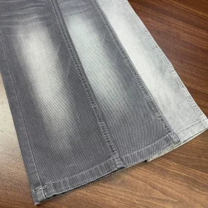 Grey Woven Stretch Denim Fabric Roll