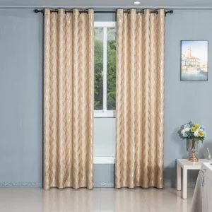 Grommet Jacquard Fancy Polyester Curtains Window Curtain for House and Living Room Window