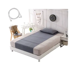 Grounded Silver Cotton Grade Half Flat Sheet 90*265cm Plain Dyed for Grounded Improved Circulation Not Included Pillow