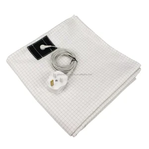 Grounding Bed Linen Conductive Cotton Sheet with Silver Fiber Grid for Daily Sleeping Comfort 10 Silver Fiber