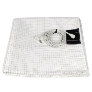 Grounding Bed Sheet Conductive Silver Grid Cotton Fabric Bedding for Better Sleeping Environment