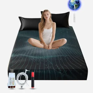 Grounding Bedding Sheet Made with Pure Silver Threads Soft Cotton Comfort Free Shipping From USA