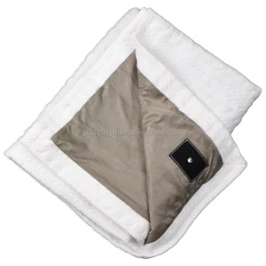Grounding Blanket with 100% Silver Fiber Knit Side and Soft Cotton Layer for Bed and Couch Use