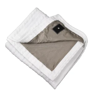 Grounding Blanket with Cotton Comfort Surface and Silver Fiber Knitted Conductive Structure