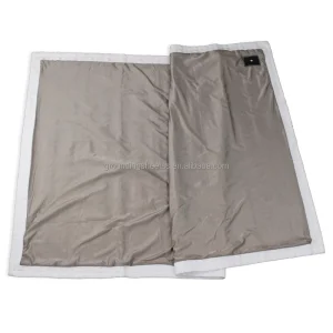 Grounding Blanket with Cotton Fabric Front and 100% Silver Fiber Knitted Conductive Reverse
