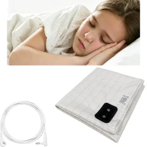 Grounding Flat Sheet 5% Silver Fiber Organic Cotton for Bed Linen Solid with Ground Cord Home Hospital Use 400TC All Season