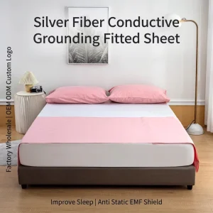 Grounding Sheet Conductive Textile Static Control Hotel Hospital Cotton Flat Sheet 400TC Eco Friendly Skin Friendly