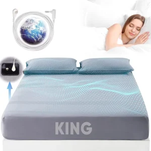 Grounding Sheets Solid Grounding Bed Fitted Sheets 95% Organic Cotton +5% Silver King Size OEM Adults Sheet Plain