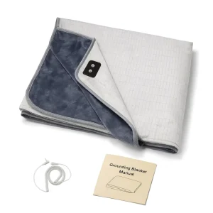 Grounding White Blanket with Silver Conductive Threads EMF Protection Anti Static Stress Relief & Better Sleep Soft Flannel