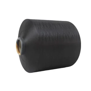 Grs Dty Polyester Yarn 75d 36f Sd Black Nim Aa Grade Polyester Textured Yarn Dope Dyed Black Yarn
