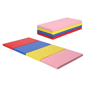 Gymnastics Thick XPE Three Fold Folding Exercise Mat with Carrying Handles Customizable Thickness
