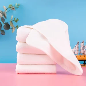 HAOKEY OEM ODM Customized Reusable Bamboo Terry Makeup Remove Cloth Soft Bath Towel Women 20x25cm Face Cleansing Towels