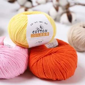 HENGYI 100% Cotton Knitting Yarn 50g Dyed Wool Crochet Textile Thread