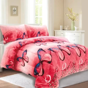 HOME New Design Butterfly Cal King Queen Comforter Sets Sherpa Blanket Bedding Set Comforters Set
