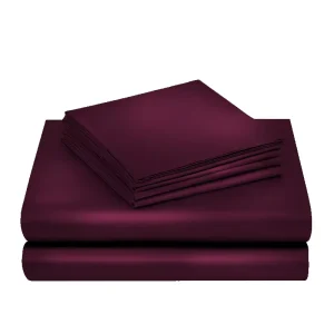 HONEYMOON 90GSM Silky Satin Sheets Silky Smooth Satin Bulk Sheet Set 4 Piece Fitted Flat Sheet Pillowcase