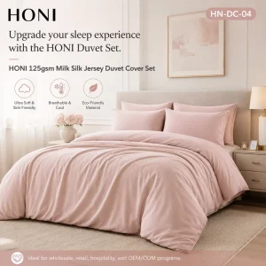 HONI 125 Gsm Queen Bed Classic Style Cosy Complete Bedding Set Duvet Cover with Pillow case