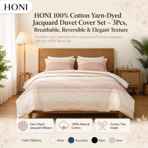 HONI 400 Thread Count Twin Size Luxury Style Soft Complete Bedding Set Duvet Cover for Home Use