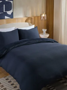 HONI Bespoke Service Trendy Blue Microfiber Breathable Cooling Hypoallergenic Bedding Duvet Cover Set OEKO TEX Certified Global