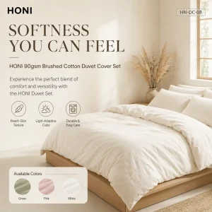 HONI OEM Custom Polyester 90 Gsm Queen Size Classic Style Warm 3 in One Bedding Set with Duvet Cover for Home Bedroom