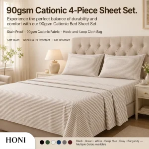 HONI OEM Customized Modern Style 4 Piece Set Single Bed Washed Sheet Pillowcase Sets for All Seasons