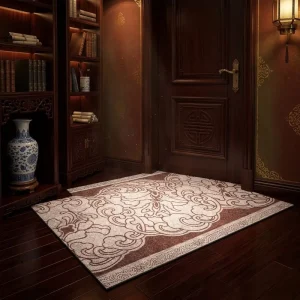 HR Christmas Style Crystal Velvet Door Mat Eco-Friendly Non-Slip Waterproof Digital Print Animal Thin Entryway Bathroom