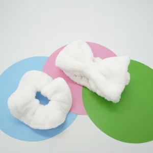 Hair Band and Towel Scrunchie Set for Face Wash Spa Wristband and Headband Combination Can Be Custom Made