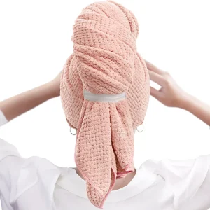Hair Drying Microfiber extra Long Hair Towel Ultra Absorbent Bath Hat Wrap Turban