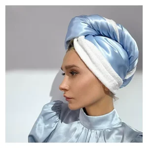 Hair Drying Towel Custom Logo Quick Dry Drying Wrap Towel 100% Mulberry Silk Dry Hair Cap