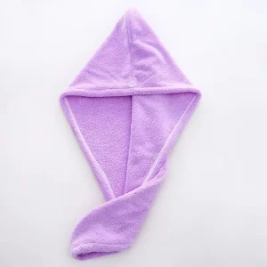 Hair Drying Towels Microfiber Super Absorbent Salon Towel Women Bathing Hair Wraps Female Turban for Showering with Button