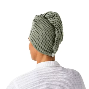 Hair Drying Turban Towel 100% Cotton Waffle Hair Towel Cap
