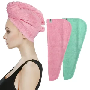 Hair Quick Drying Towel Hair Towel Wrap Microfiber Custom Logo 100% Polyester for Women Super Soft Woven Square