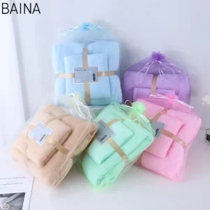Hair Swimming Face Hand Bath Sets Microfibre Towels Coral Fleece Bathroom Towel