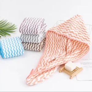 Hair and Body Drying Towel Sets Micro Fiber Microfibre Hair Towel Wrap With Button