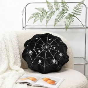 Halloween Spider Web Plush Throw Pillow Soft Stuffed Toy Bar Haunted House Scene Decoration Custom Holiday Sofa Cushion