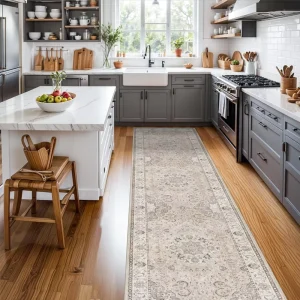 Hallway Washable Runner Rug Kitchen Rugs Entryway Rug Runner Vintage Soft Floor Mat Non Slip Indoor Farmhouse Carpet